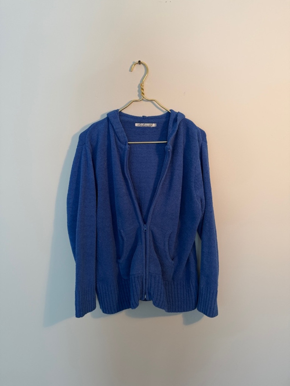 Lulu-B Royal Blue Hooded Zip Cardigan